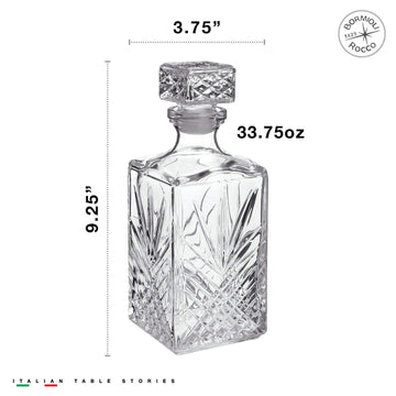 Bormioli Rocco Selecta 1 Litre Glass Whiskey Decanter