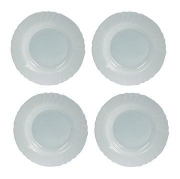 Set Of 4 Bormioli Rocco 23cm Opal Glass Plate