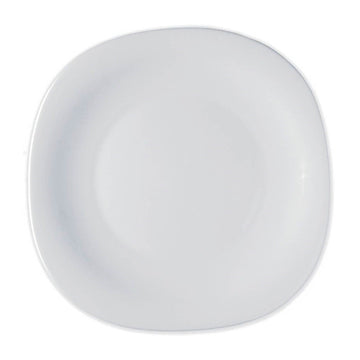 Set Of 4 Bormioli Rocco 22cm Square Opal Glass Plate