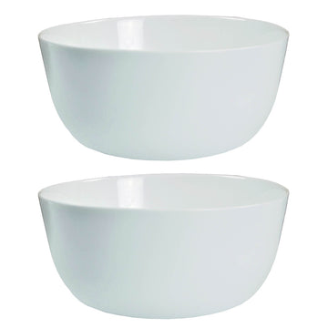 Set Of 2 Bormioli Rocco 23cm Opal Glass Bowls