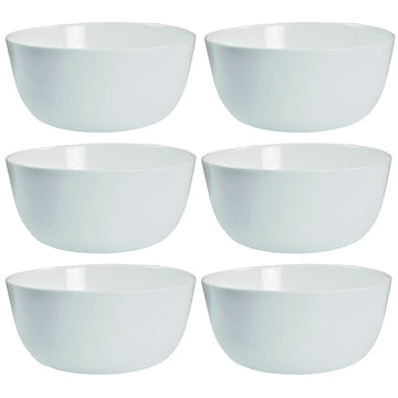 Set Of 6 Bormioli Rocco 23cm Opal Glass Bowls