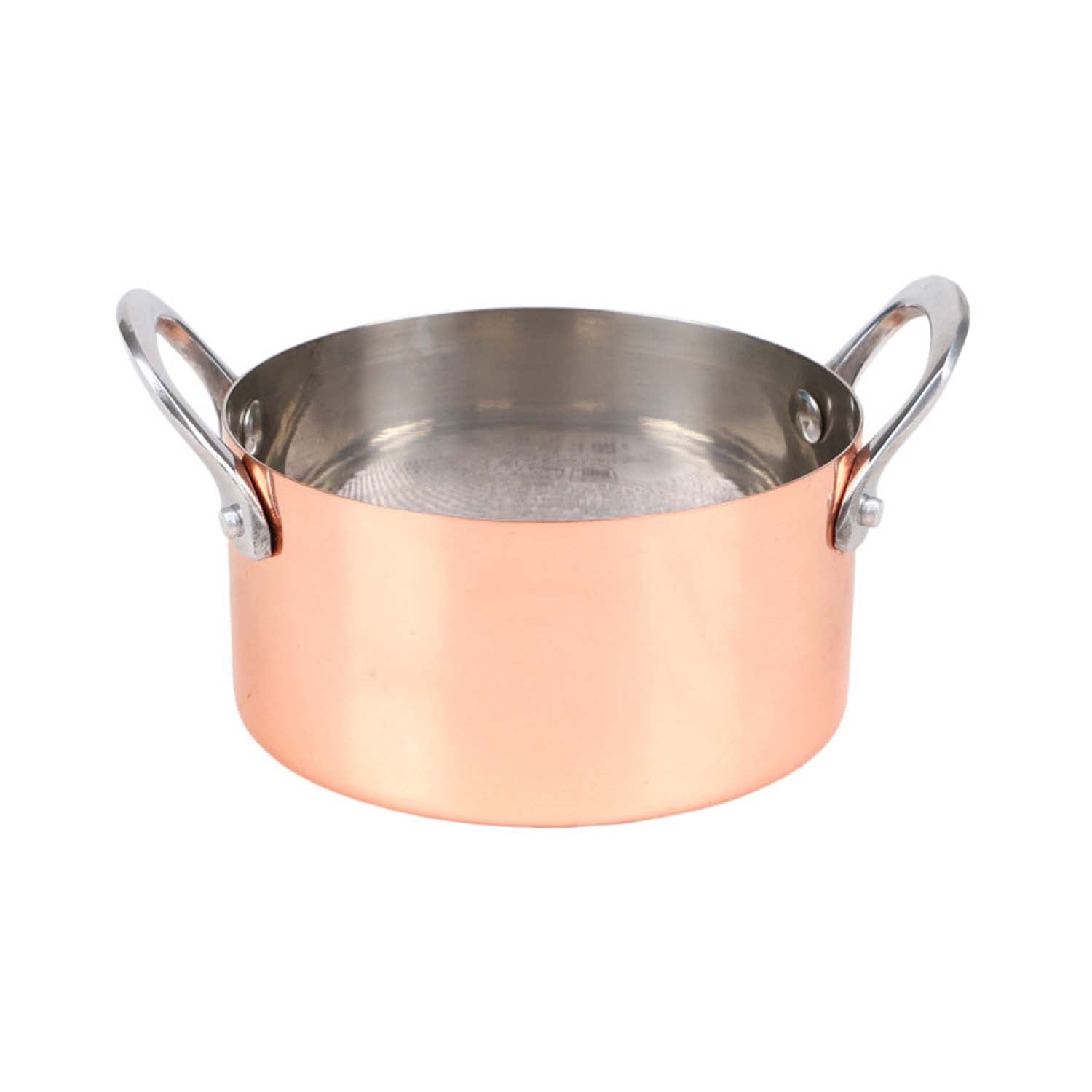 12cm Metal Rose Gold Balti Cocotte Casserole With Handles