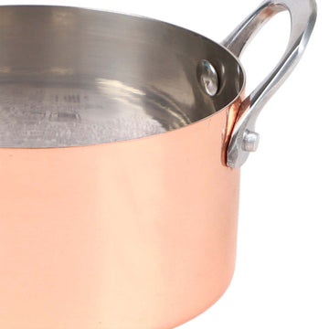 12cm Metal Rose Gold Balti Cocotte Casserole With Handles