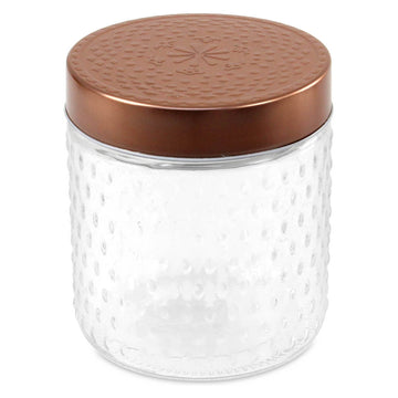 6pcs 750ml Glass Food Storage Container with Copper Lid