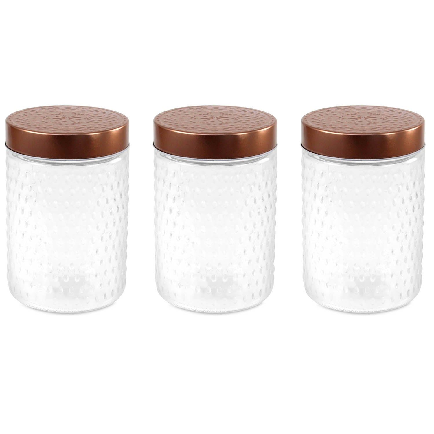 3pcs 1L Hermetic Baroque Storage Glass Candy Jar
