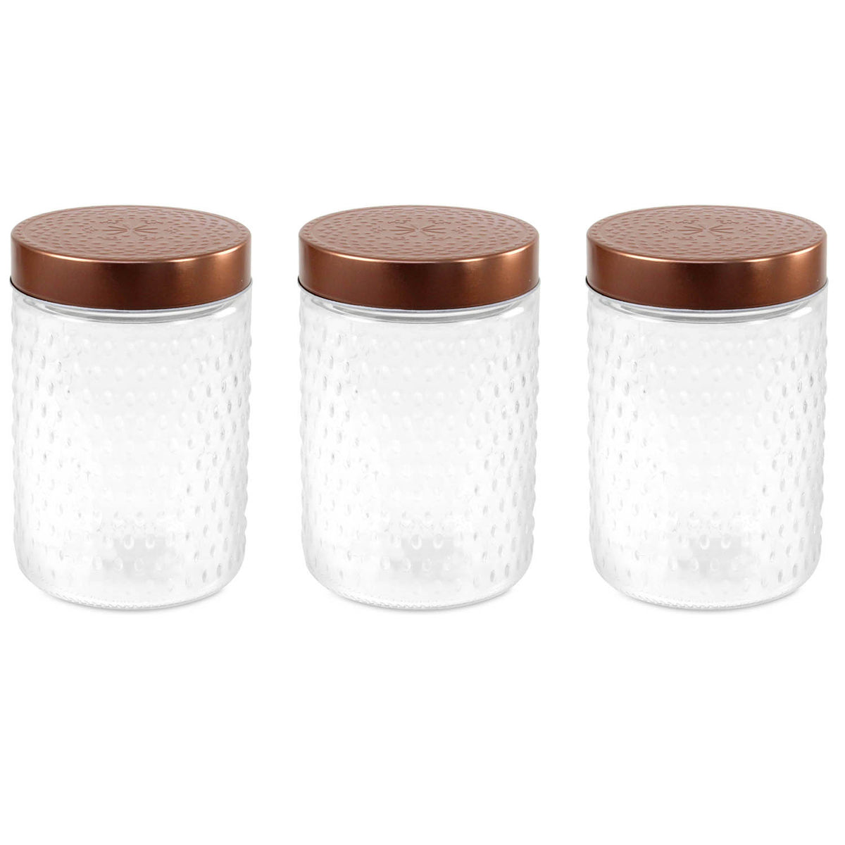 3pcs 1L Hermetic Baroque Storage Glass Candy Jar