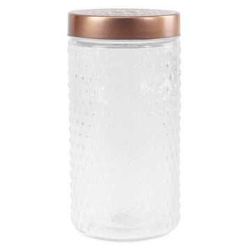 6pcs 1.5L Large Glass Storage Jar with Copper Lid