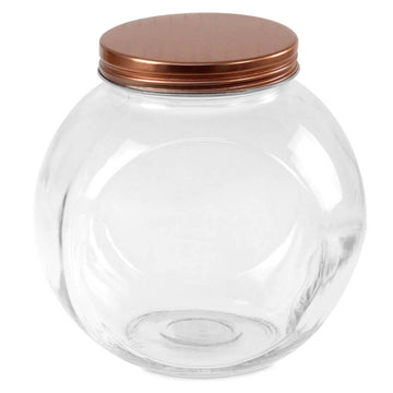 6pcs 1.6L Round Storage Glass Candy Jar