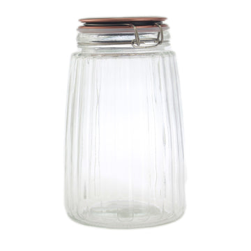 3pcs 1.8L Clip Top Preserving Storage Glass Jar