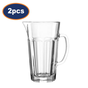 2Pcs 1.2L With Handle Glass Jug