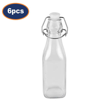 6pcs 250ml Glass Airtight Bottle