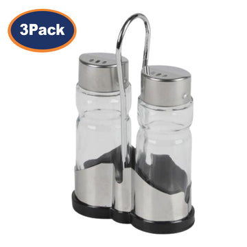 3-Sets of 30ml Glass Salt & Pepper Shakers Set