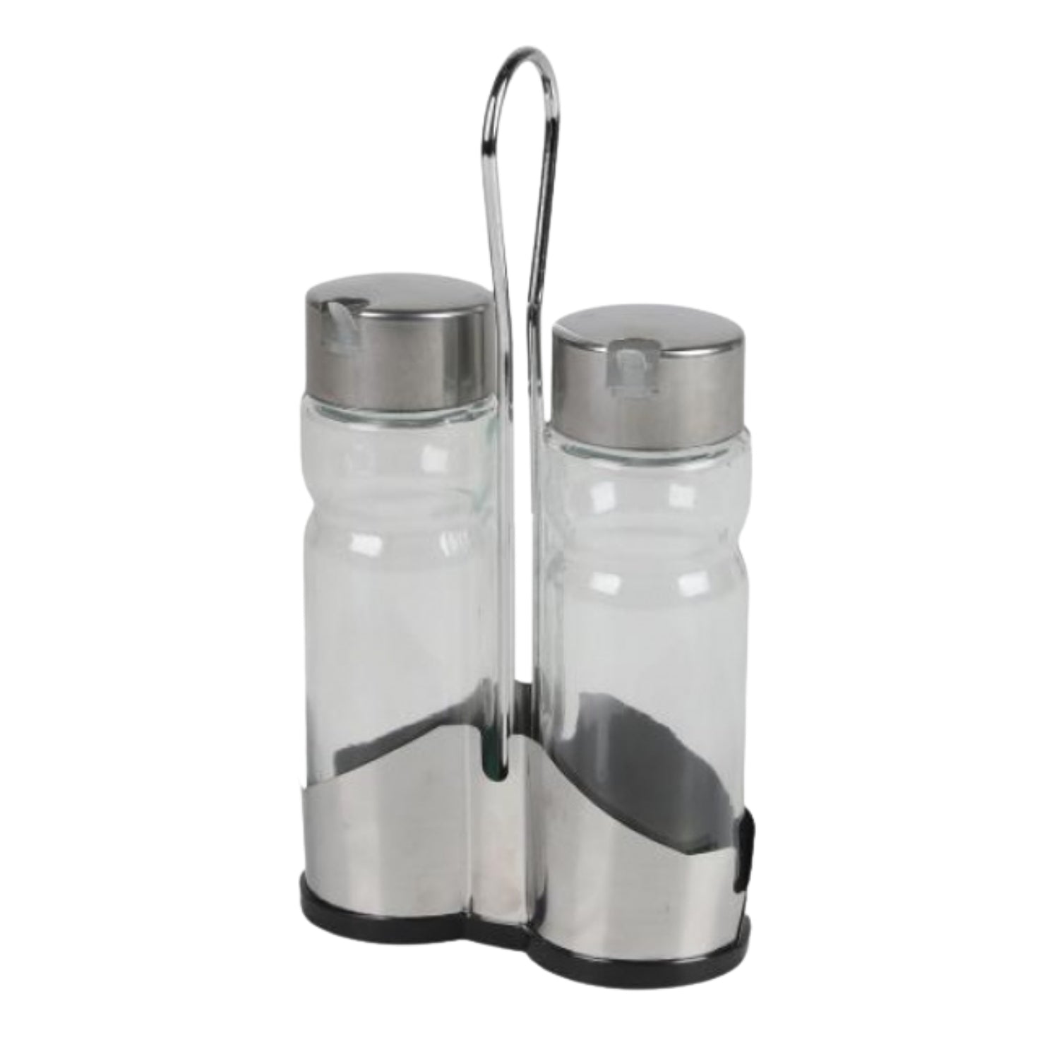 100ml Oil & Vinegar Glass Bottle Set with Metal Stand