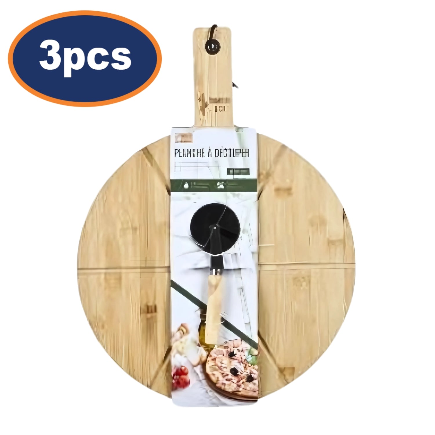 3pcs 37cm Pizza Paddle Peel with Slicer
