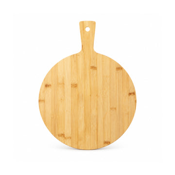 Round Pizza Board 24.5cm Wood Chopping Board with Handle