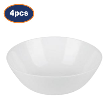 4Pcs 16cm White Opal Glass Bowl