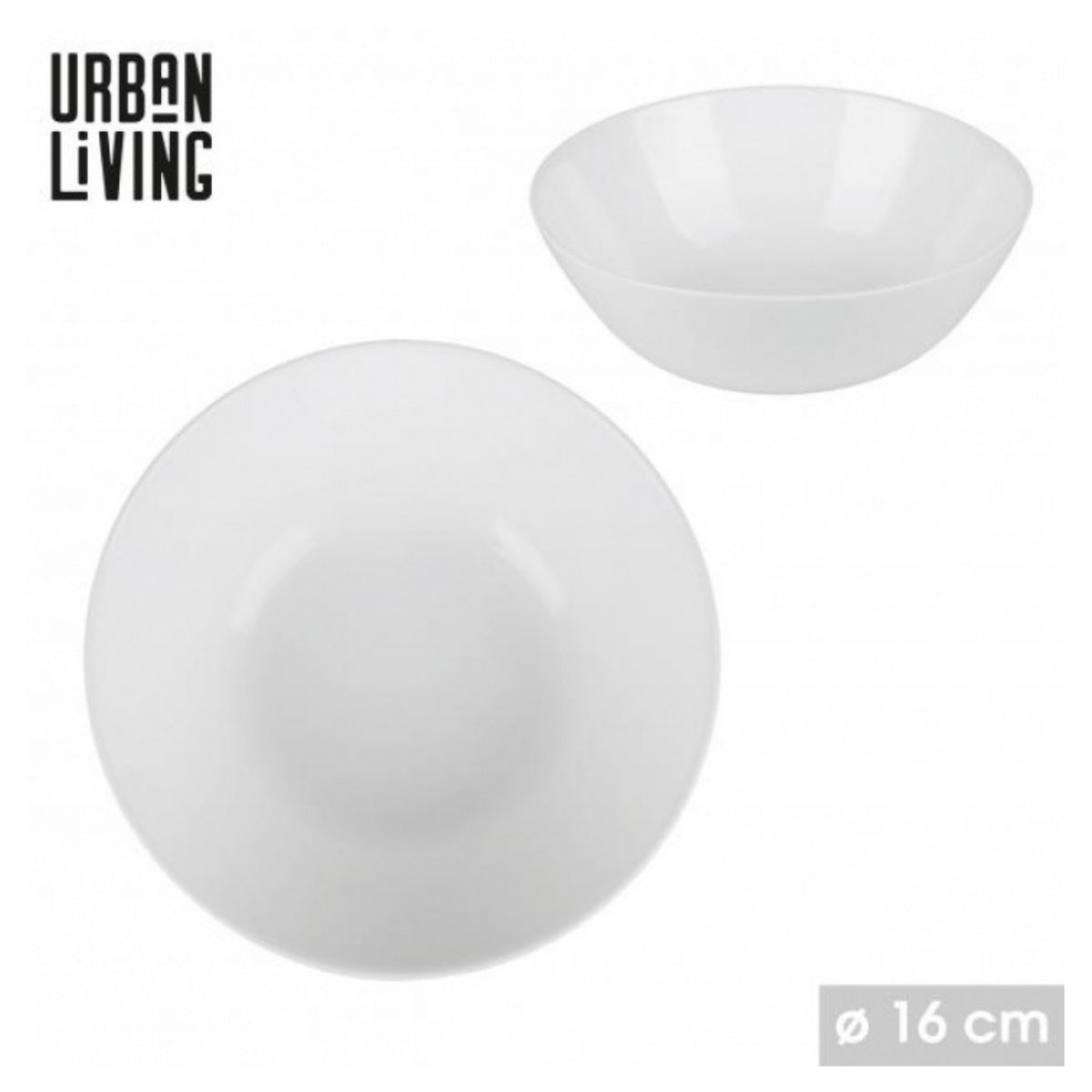 16cm White Opal Glass Bowl
