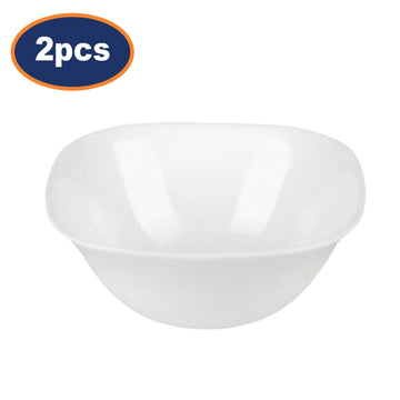 2Pcs 14cm White Opal Glass Bowl