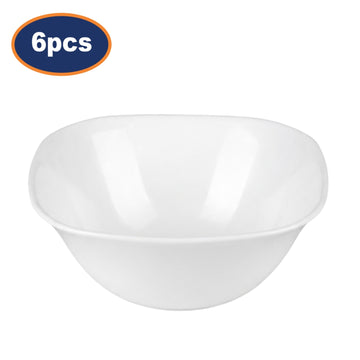 6Pcs 14cm White Opal Glass Bowl