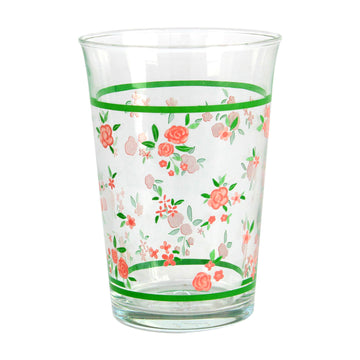 Set Of 6 Pasabahce Floral 290ml Clear Glass