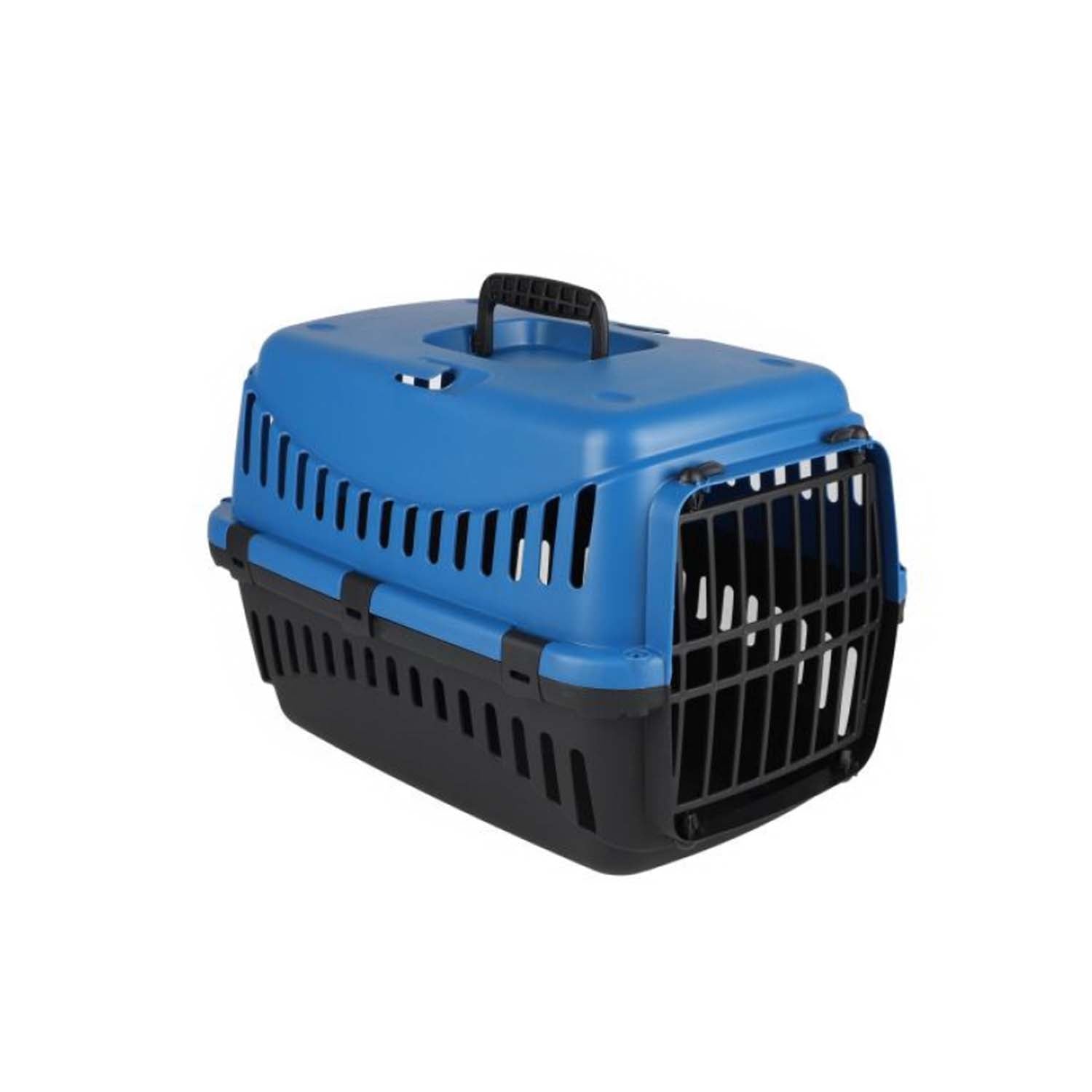 Small Blue Carry Basket Hard Sided Pet Travel Carrier