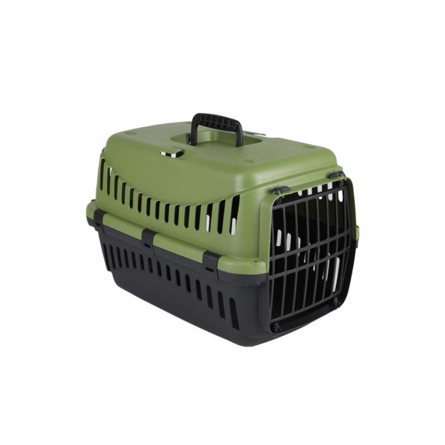 Small Green Carry Basket Hard Sided Pet Travel Carrier