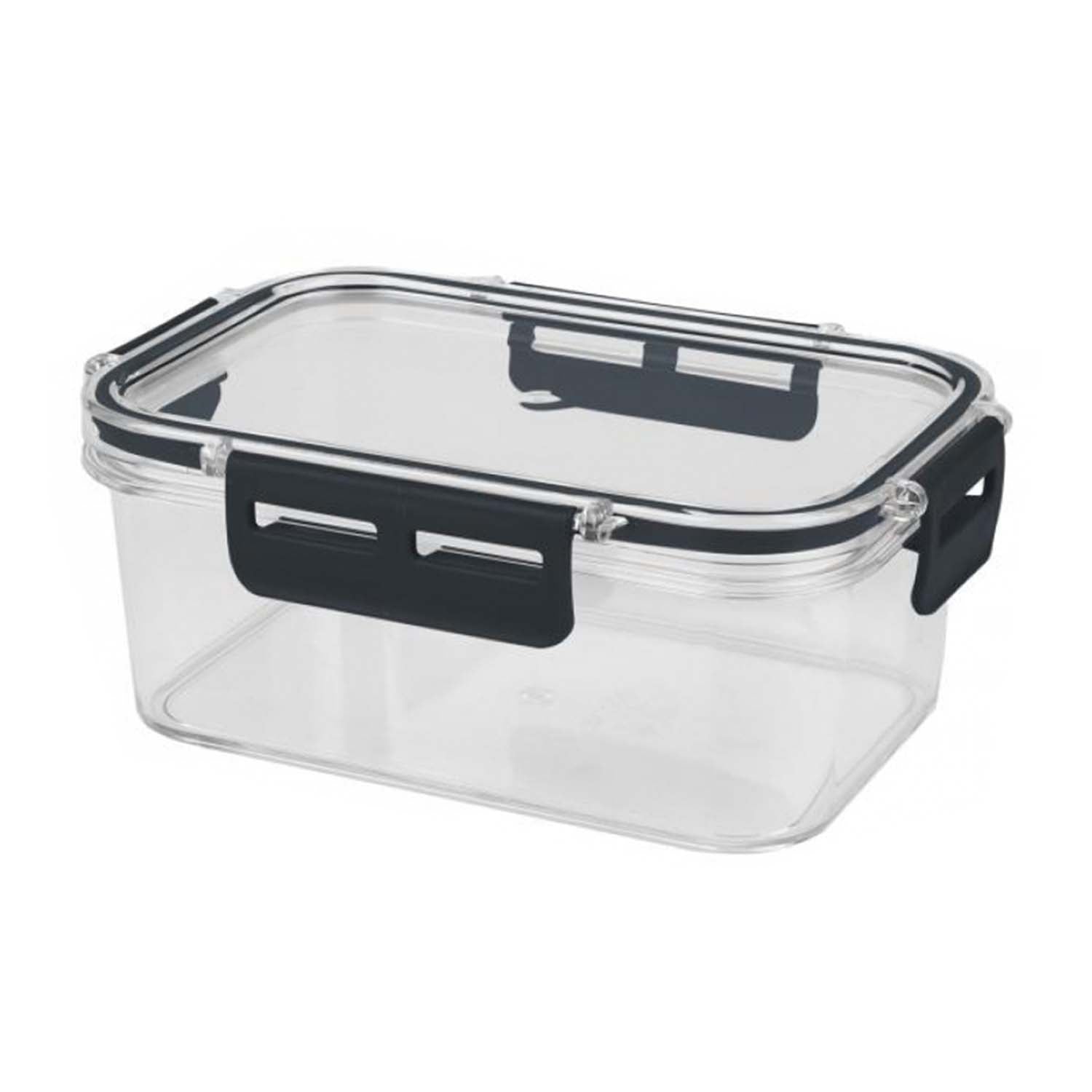 800ml Clear Plastic Container with Blue Clip Lid Storage