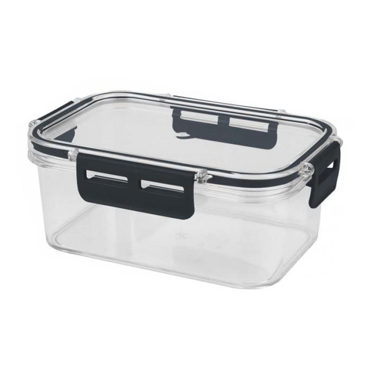 800ml Clear Plastic Container with Grey Clip Lid Storage
