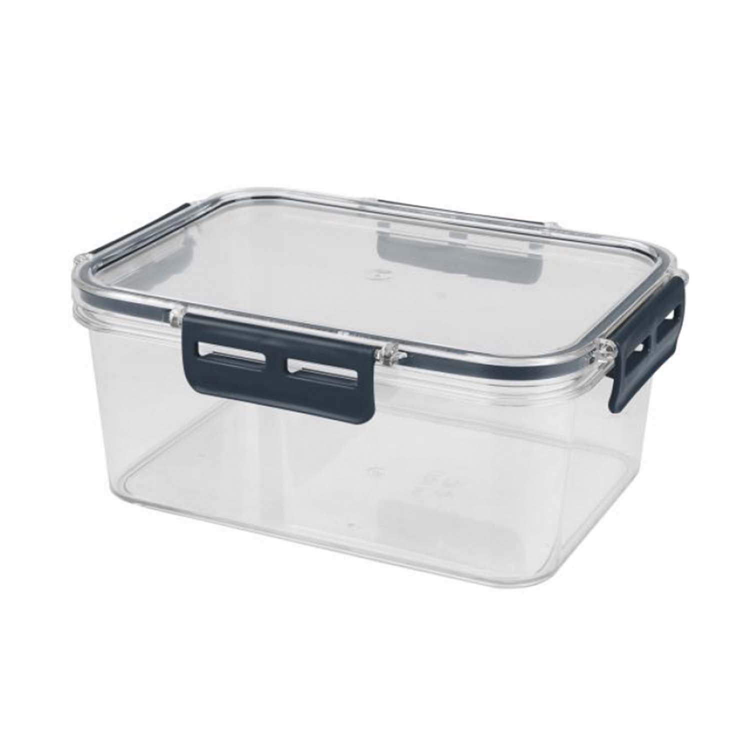 1700ml Clear Plastic Container with Blue Clip Lid Storage