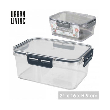 1700ml Clear Plastic Container with Blue Clip Lid Storage