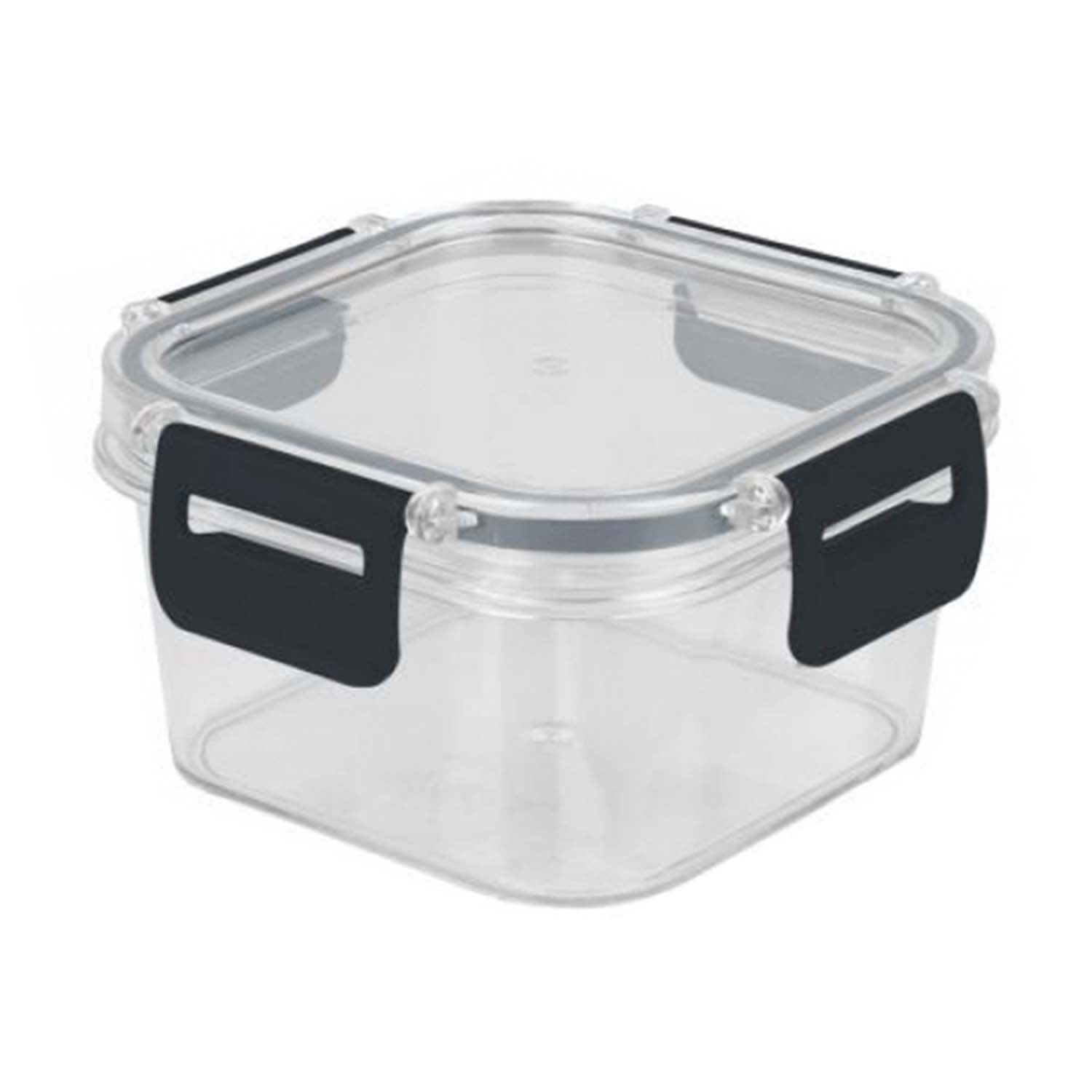 400ml Clear Plastic Container with Blue Clip Lid Storage