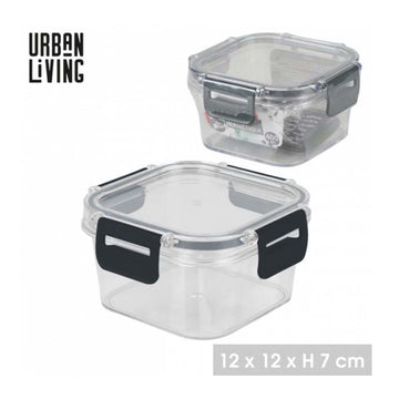 400ml Clear Plastic Container with Grey Clip Lid Storage