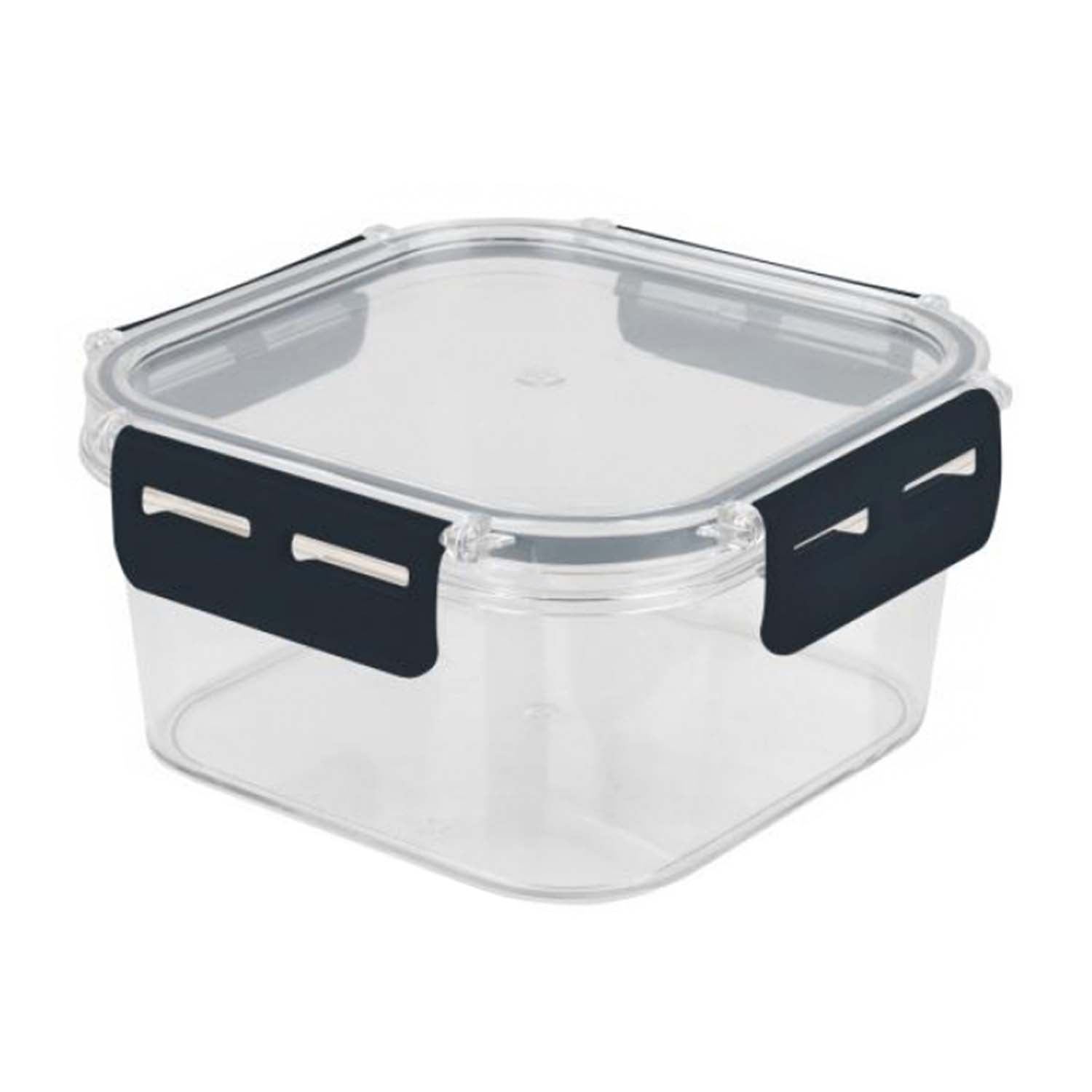 900ml Clear Plastic Container with Grey Clip Lid Storage