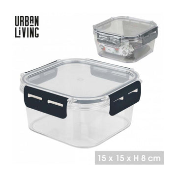 900ml Clear Plastic Container with Blue Clip Lid Storage