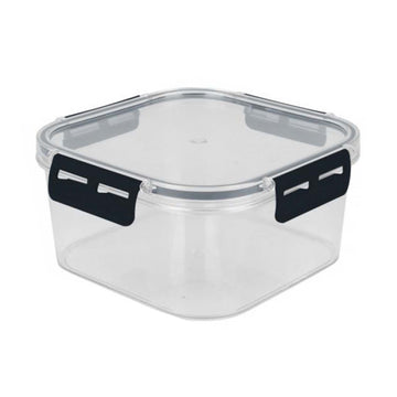 1800ml Clear Plastic Container with Blue Clip Lid Storage