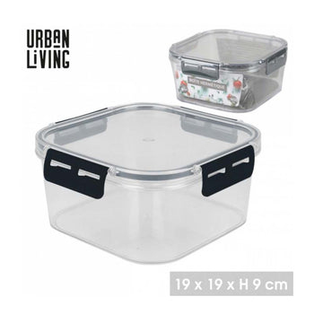 2Pcs 1800ml Clear Plastic Container with Blue Clip Lid Storage