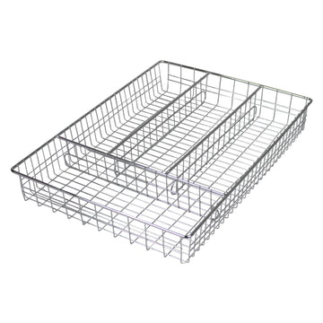 Kitchen Cutlery Tray Metal Wire Chrome Organiser Holder