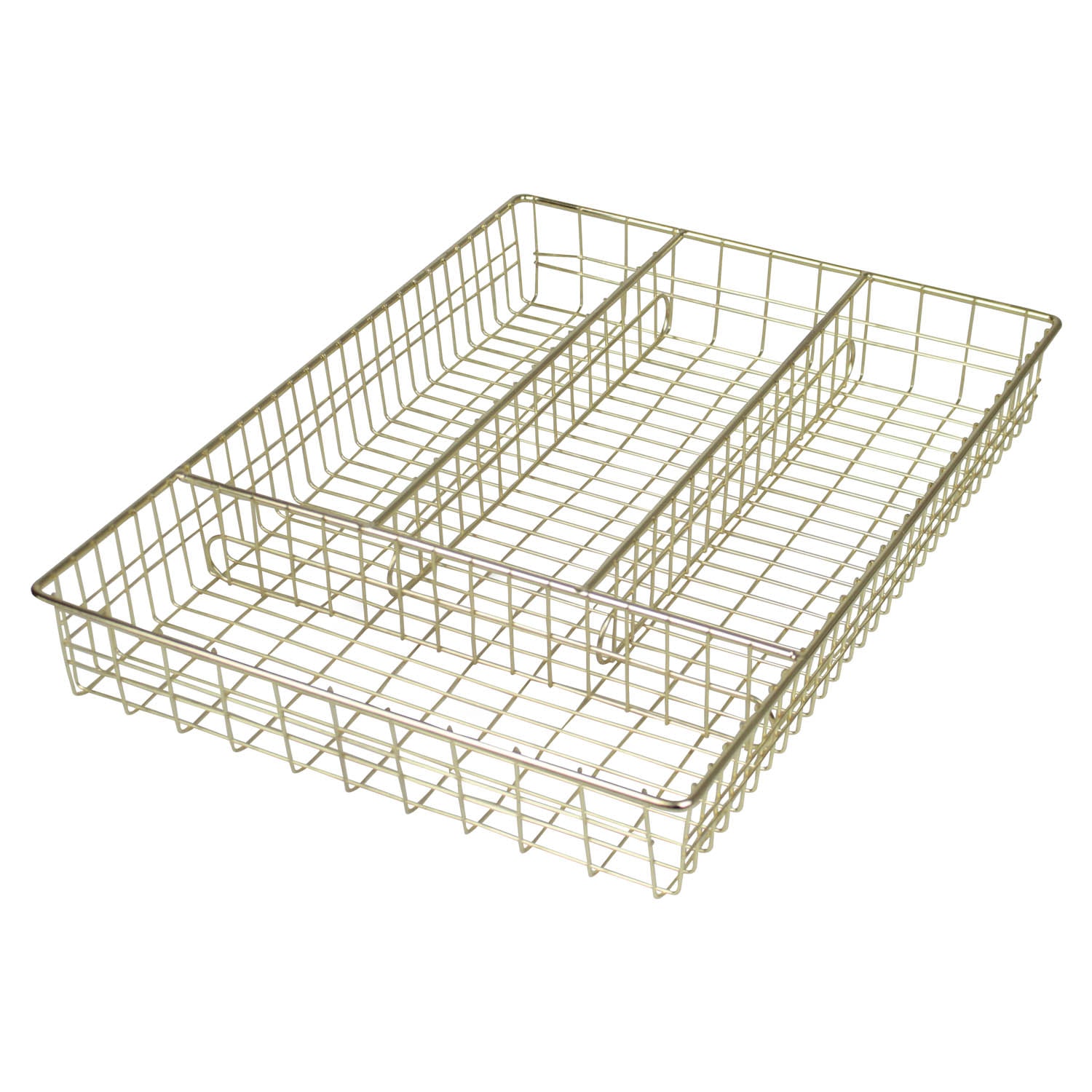 Kitchen Cutlery Tray Metal Wire Gold Organiser Holder