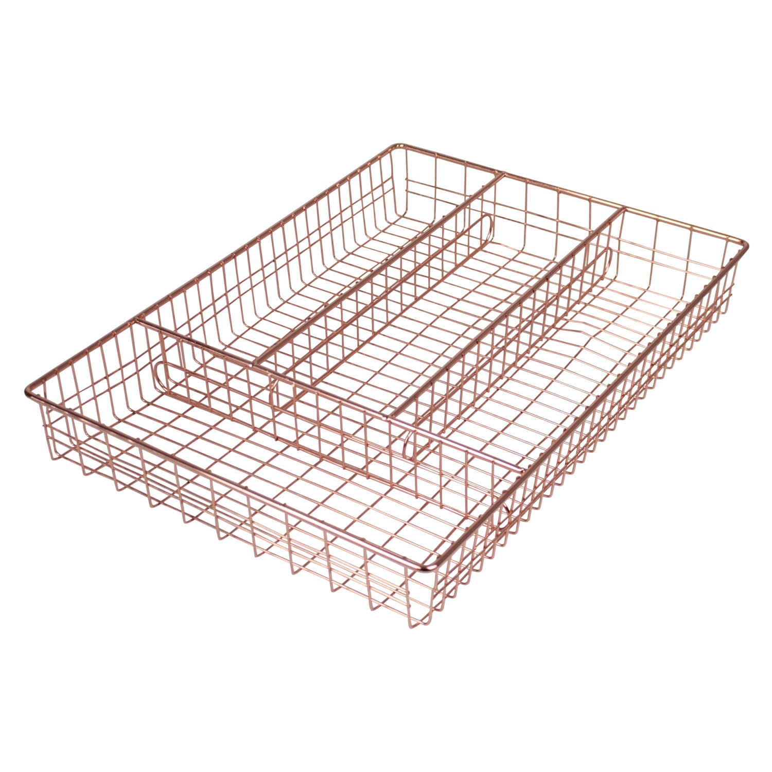 Kitchen Cutlery Tray Metal Wire Cooper Organiser Holder