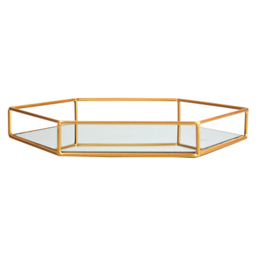 Urban Living Gold Mirror Plate Votive Tray