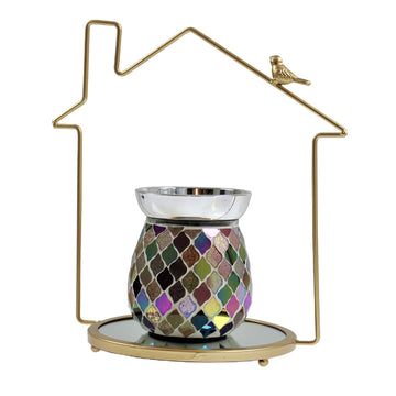 Mirror Candle Tray Golden