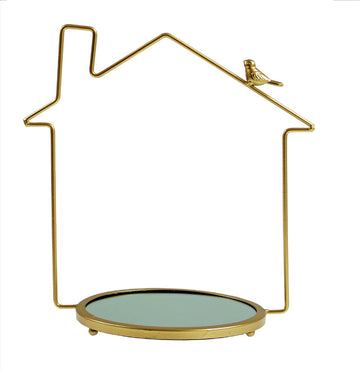 Mirror Candle Tray Golden