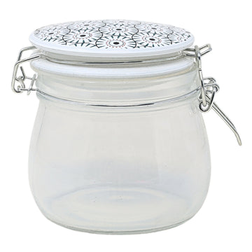 450ml Circle Design Glass Airtight Storage Jar