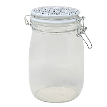 1000ml Circle Design Airtight Glass Storage Jar