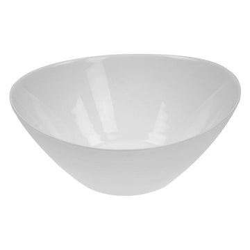 25cm Tempered Opal Glass Salad Serving Bowl Contoured