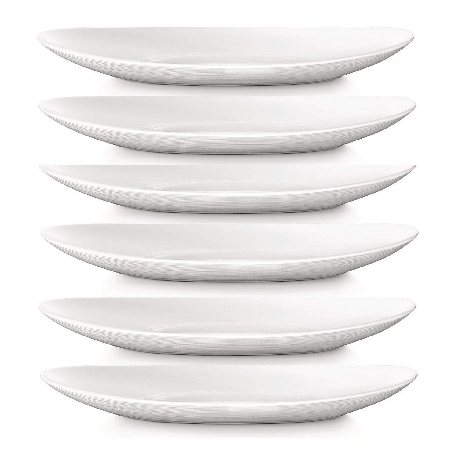 6Pcs Bormioli Rocco 30cm White Oval Steak Plate