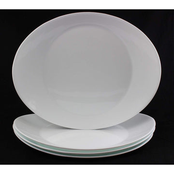 30cm White Oval Glass Zenix Intensity Steak Plate