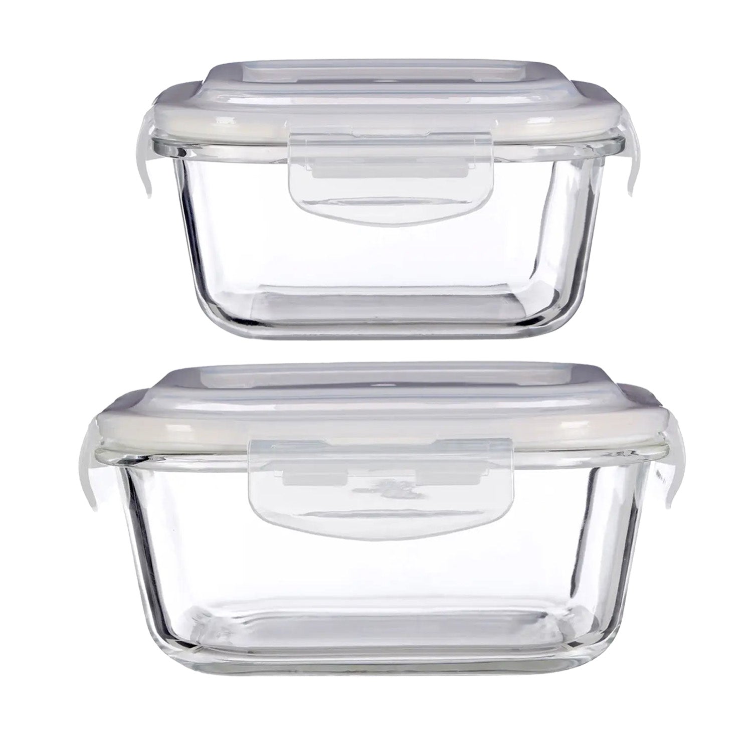 2pc Freska 520ml & 800ml  Glass Food Container Set