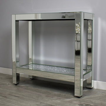 Classic Crushed Diamond 2 Tier Console Table