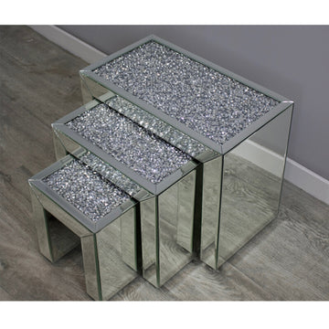 Classic Crushed Diamond Nest of Tables